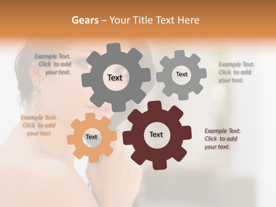 Glamour Female Hair PowerPoint Template