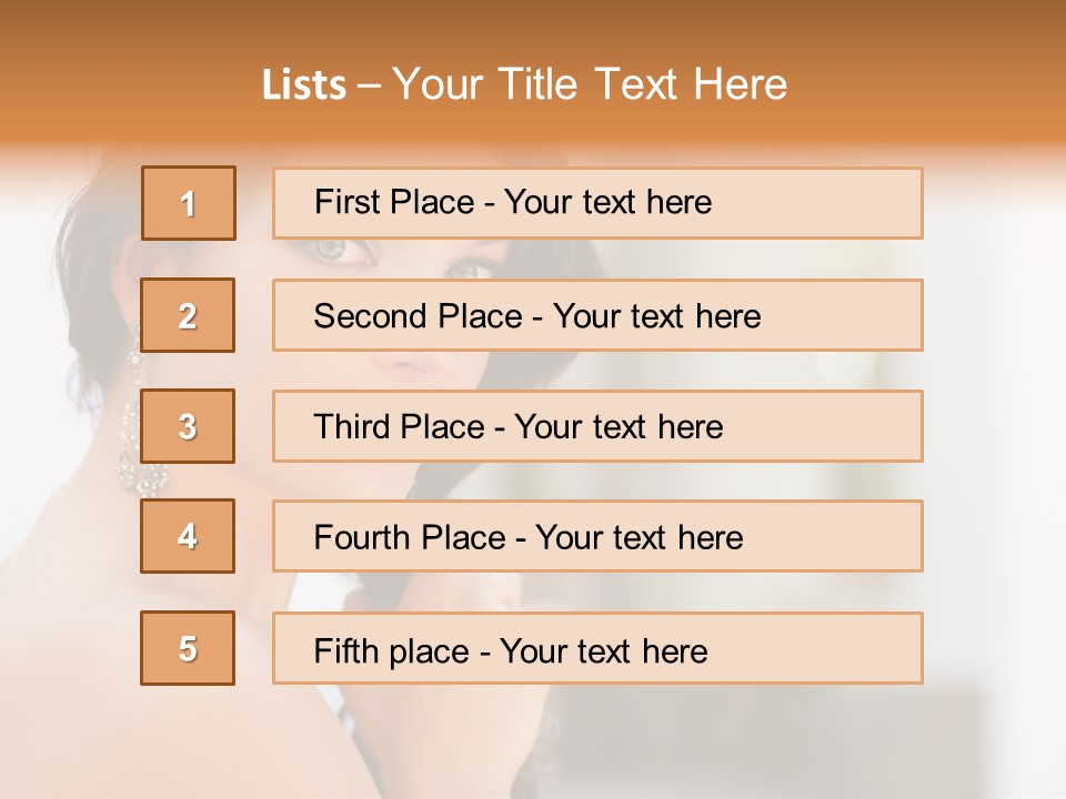 Glamour Female Hair PowerPoint Template