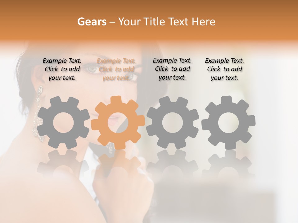 Glamour Female Hair PowerPoint Template