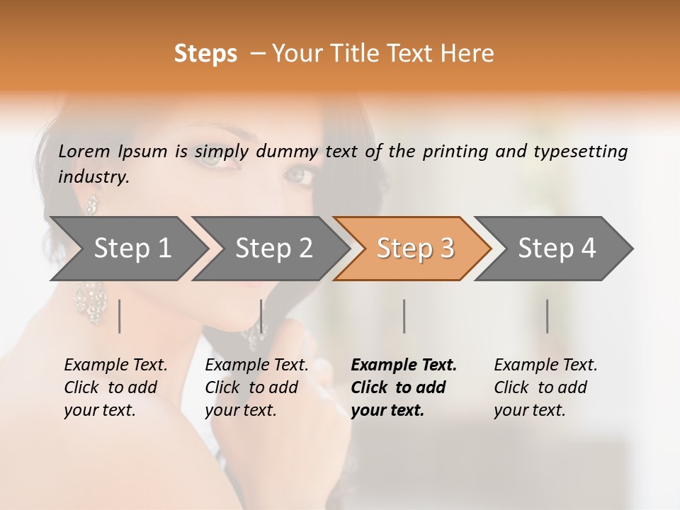 Glamour Female Hair PowerPoint Template