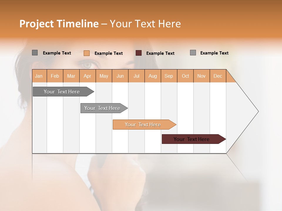 Glamour Female Hair PowerPoint Template