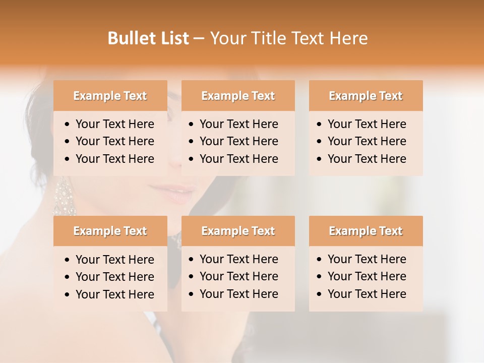 Glamour Female Hair PowerPoint Template