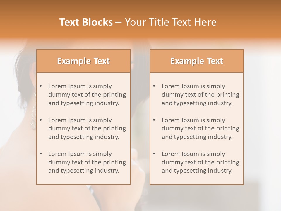 Glamour Female Hair PowerPoint Template