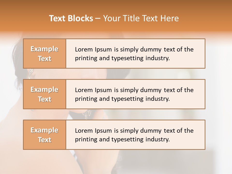 Glamour Female Hair PowerPoint Template