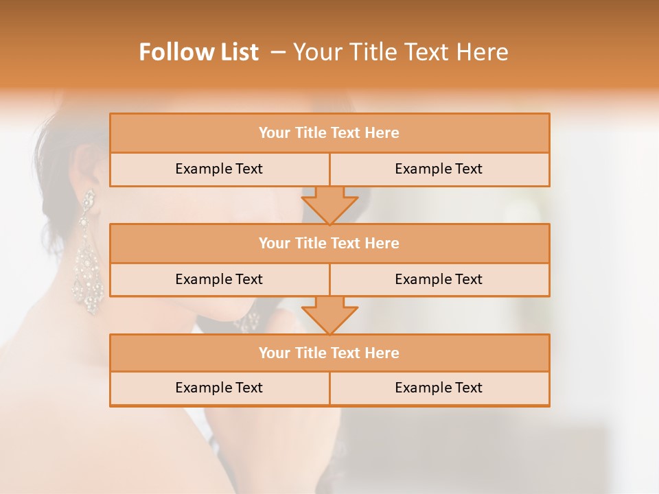 Glamour Female Hair PowerPoint Template