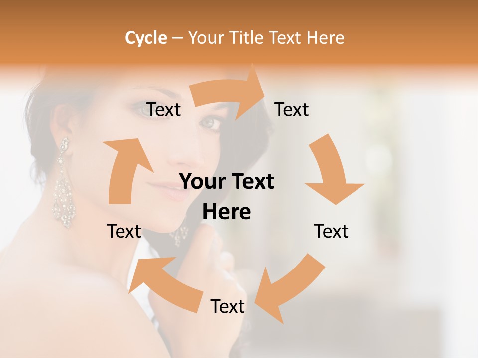 Glamour Female Hair PowerPoint Template