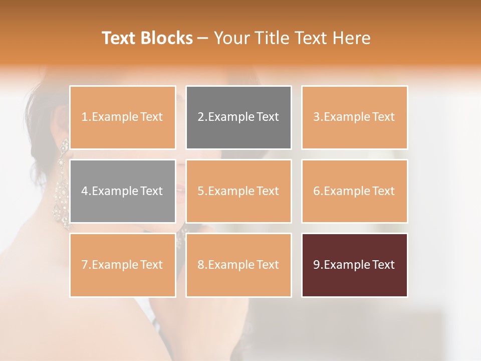 Glamour Female Hair PowerPoint Template