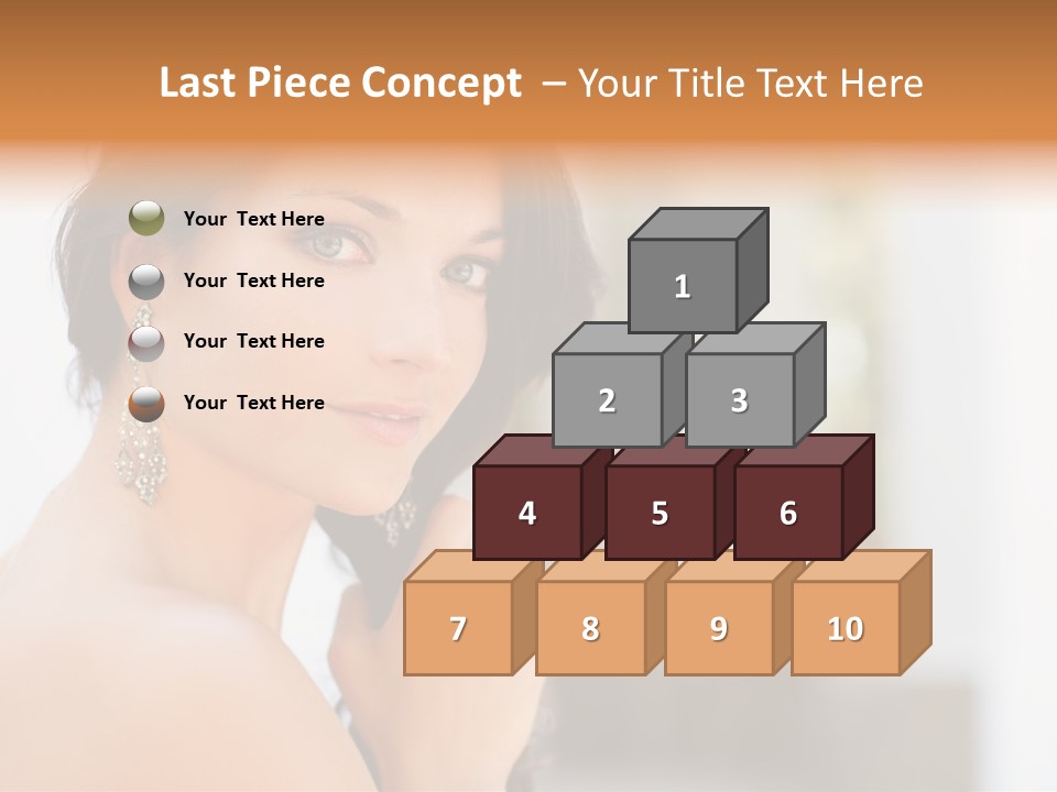 Glamour Female Hair PowerPoint Template