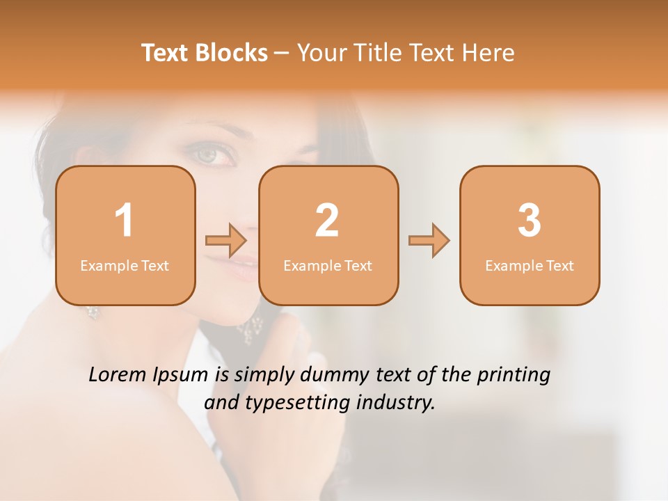 Glamour Female Hair PowerPoint Template