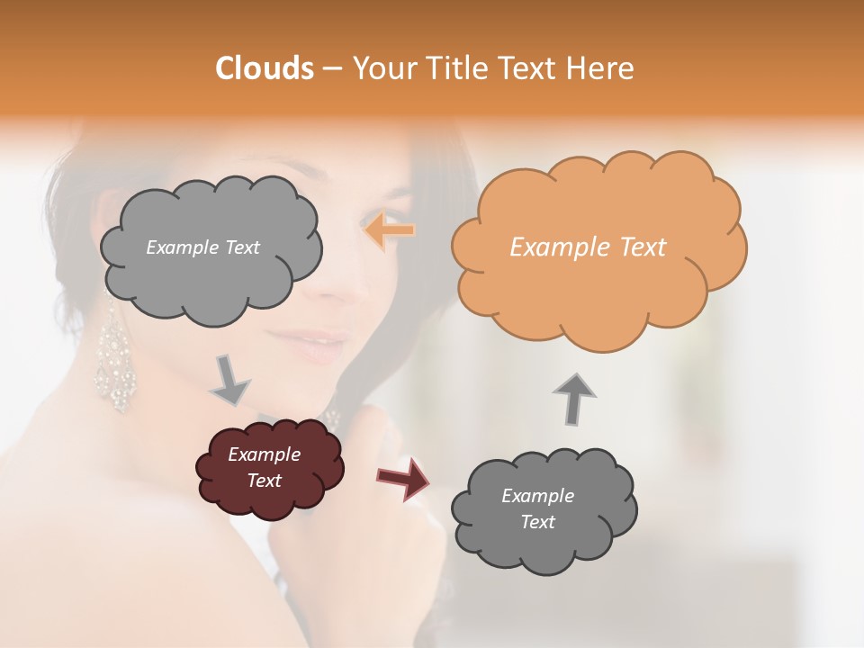 Glamour Female Hair PowerPoint Template