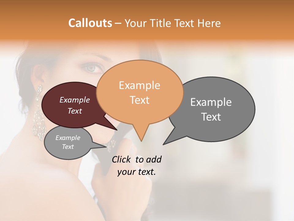 Glamour Female Hair PowerPoint Template