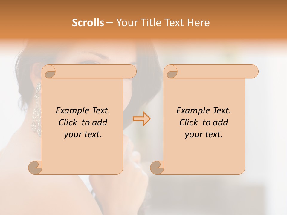 Glamour Female Hair PowerPoint Template