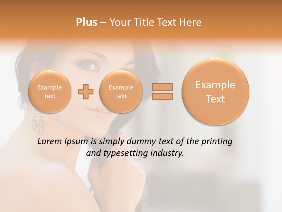 Glamour Female Hair PowerPoint Template