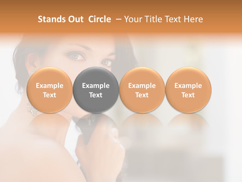 Glamour Female Hair PowerPoint Template