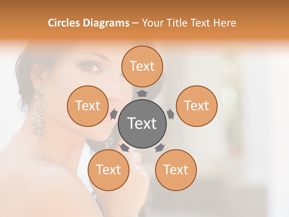 Glamour Female Hair PowerPoint Template