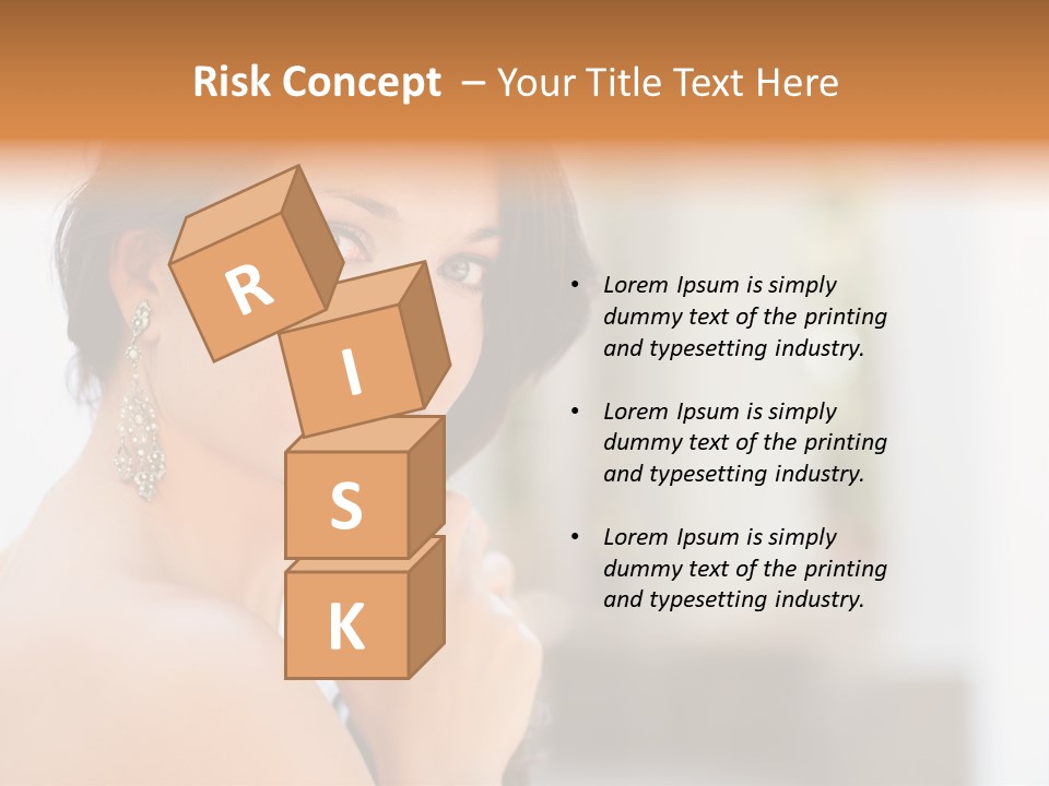 Glamour Female Hair PowerPoint Template