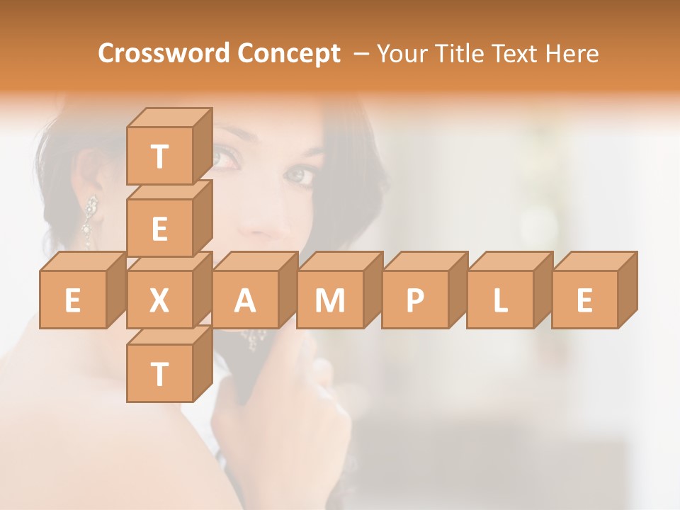 Glamour Female Hair PowerPoint Template