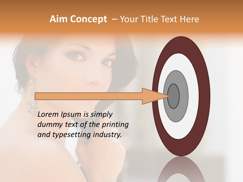 Glamour Female Hair PowerPoint Template