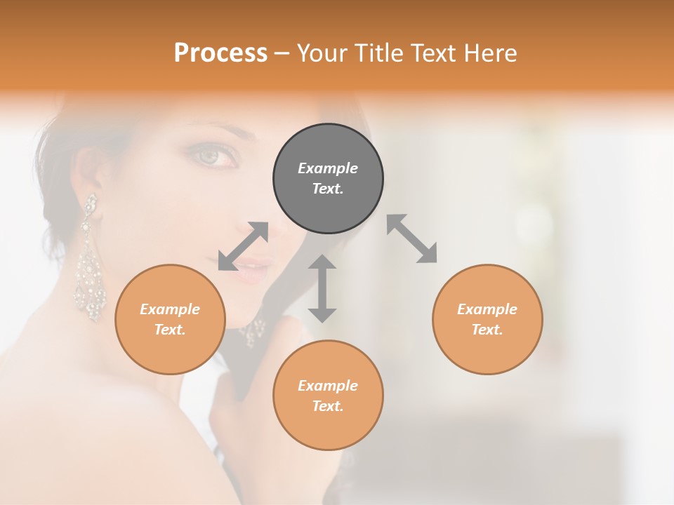 Glamour Female Hair PowerPoint Template