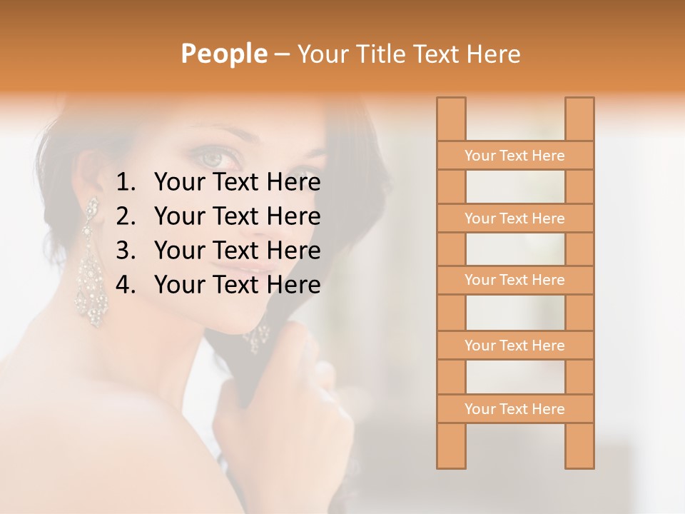 Glamour Female Hair PowerPoint Template