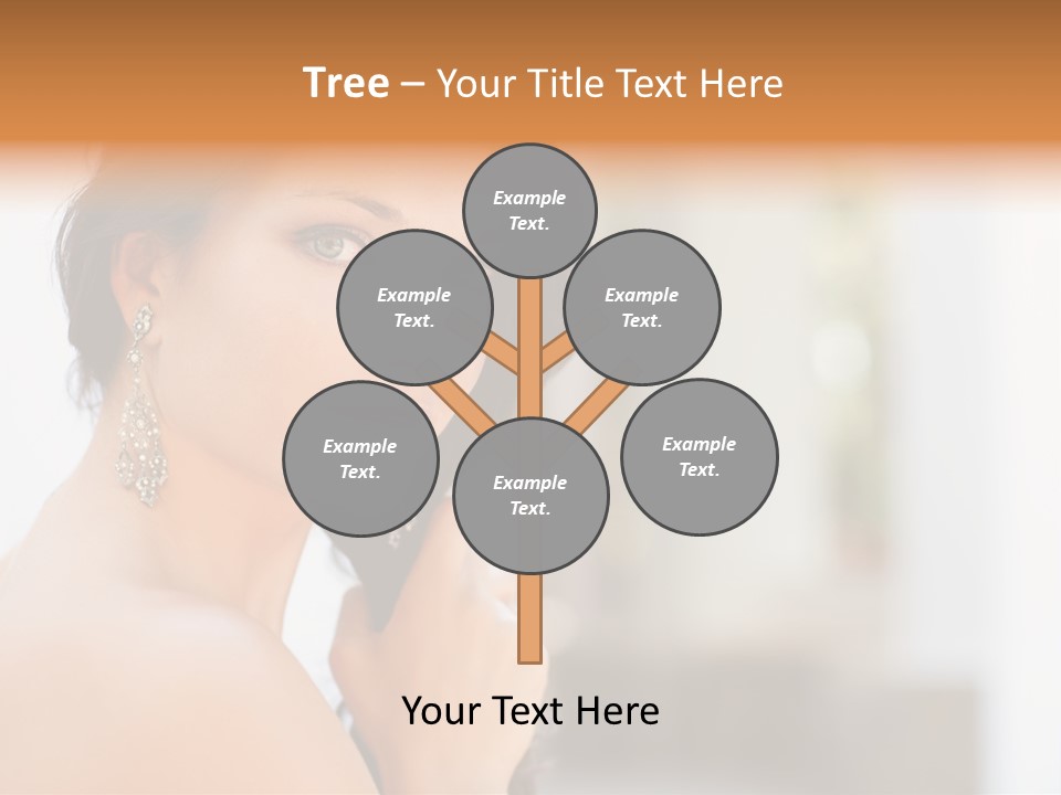 Glamour Female Hair PowerPoint Template