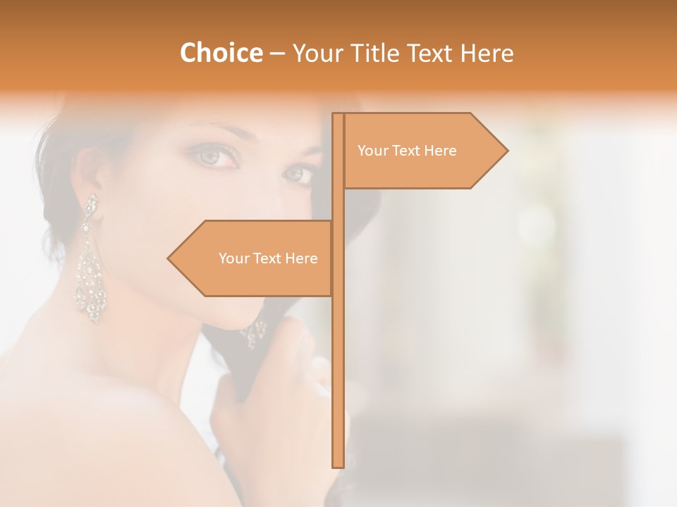 Glamour Female Hair PowerPoint Template