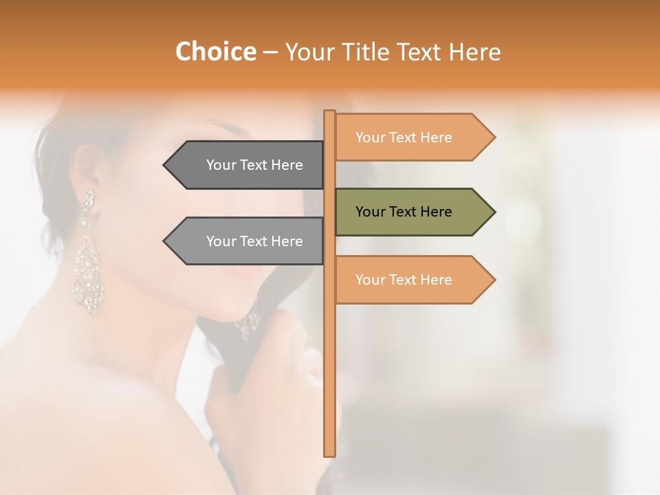 Glamour Female Hair PowerPoint Template