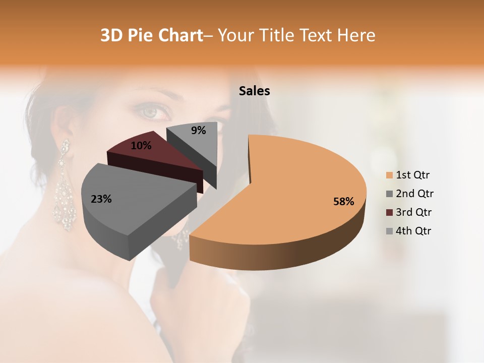 Glamour Female Hair PowerPoint Template