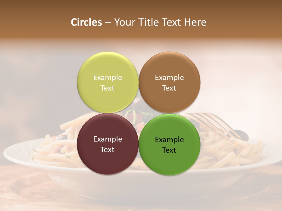 Food Table Wood Vegetarian PowerPoint Template