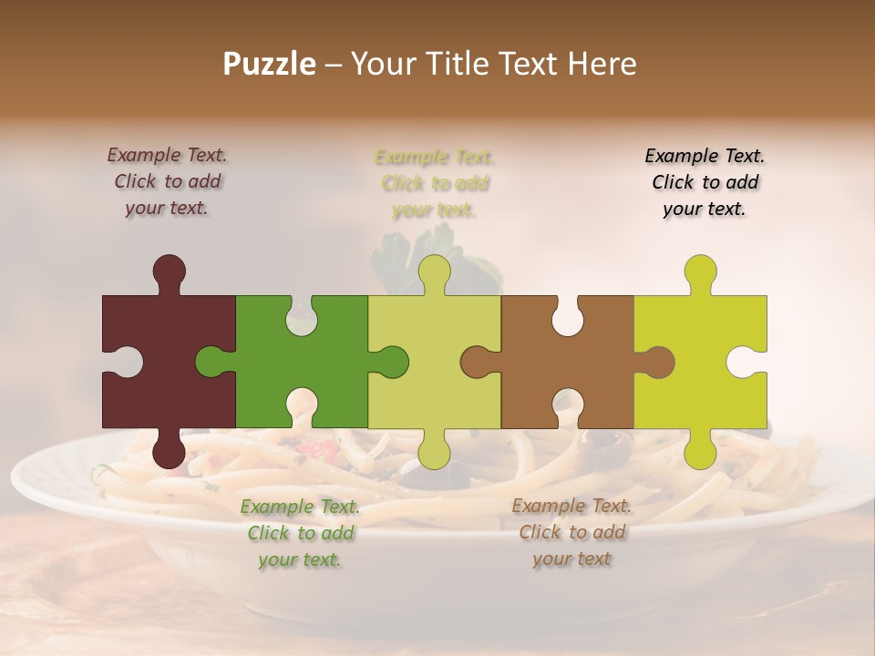 Food Table Wood Vegetarian PowerPoint Template