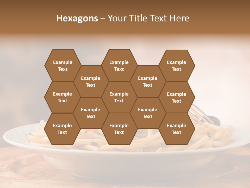 Food Table Wood Vegetarian PowerPoint Template