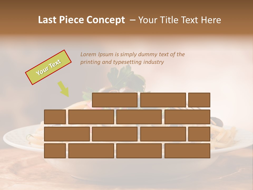 Food Table Wood Vegetarian PowerPoint Template