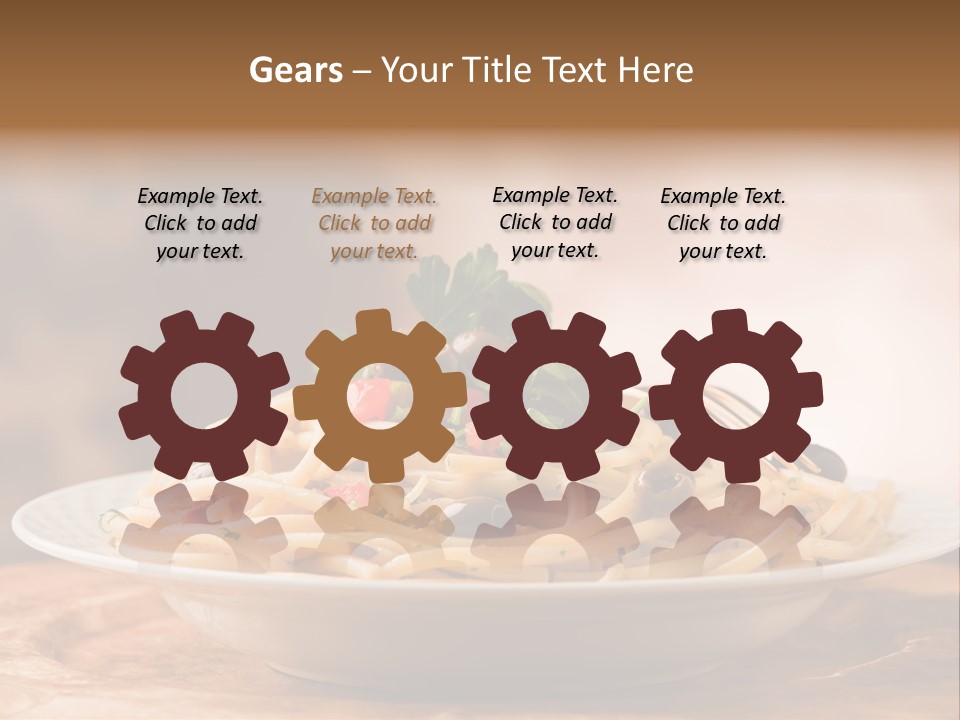 Food Table Wood Vegetarian PowerPoint Template