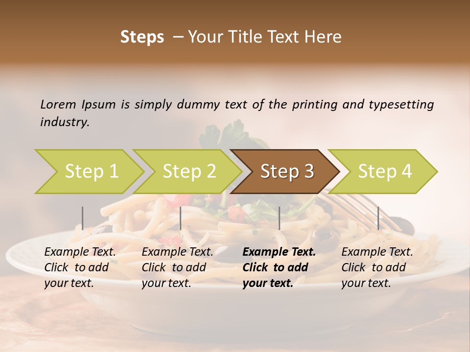 Food Table Wood Vegetarian PowerPoint Template
