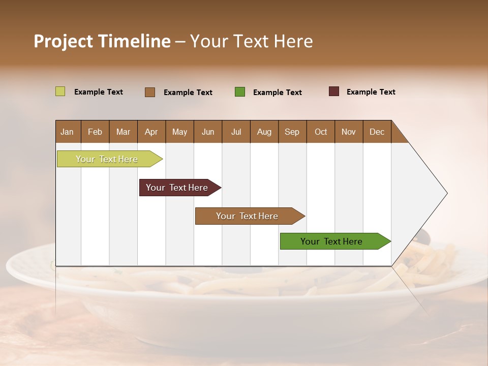 Food Table Wood Vegetarian PowerPoint Template