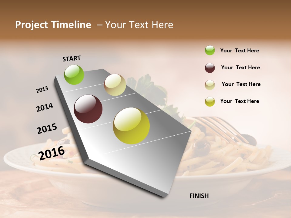 Food Table Wood Vegetarian PowerPoint Template