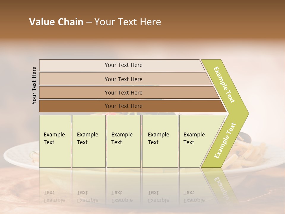 Food Table Wood Vegetarian PowerPoint Template