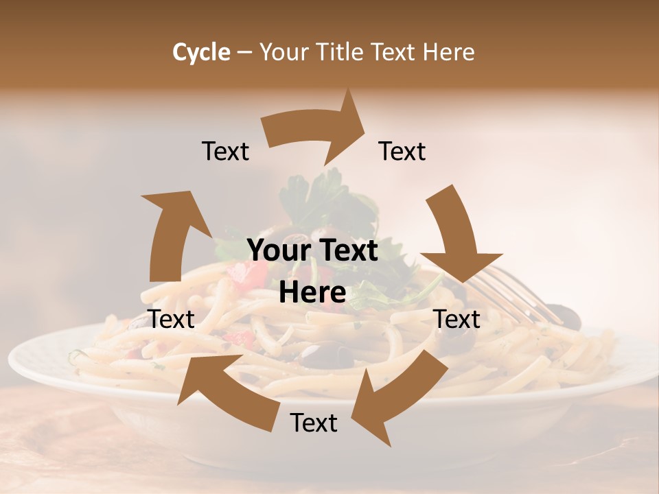 Food Table Wood Vegetarian PowerPoint Template