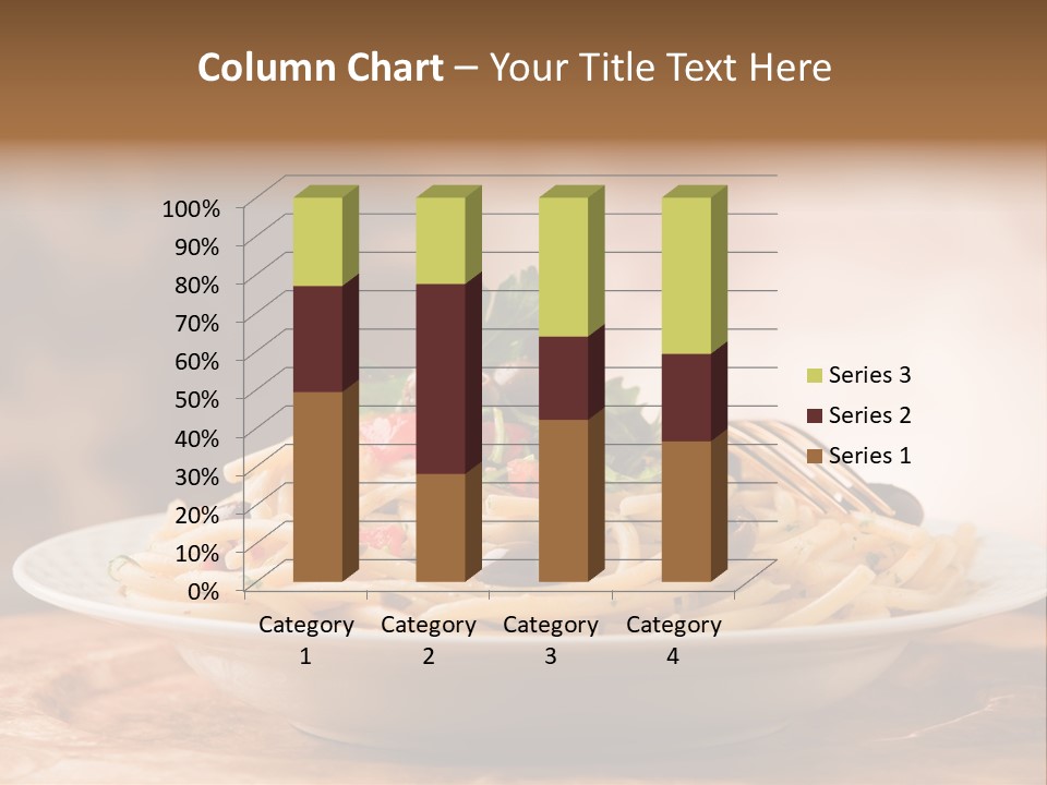 Food Table Wood Vegetarian PowerPoint Template