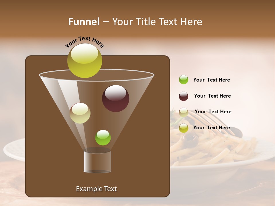 Food Table Wood Vegetarian PowerPoint Template