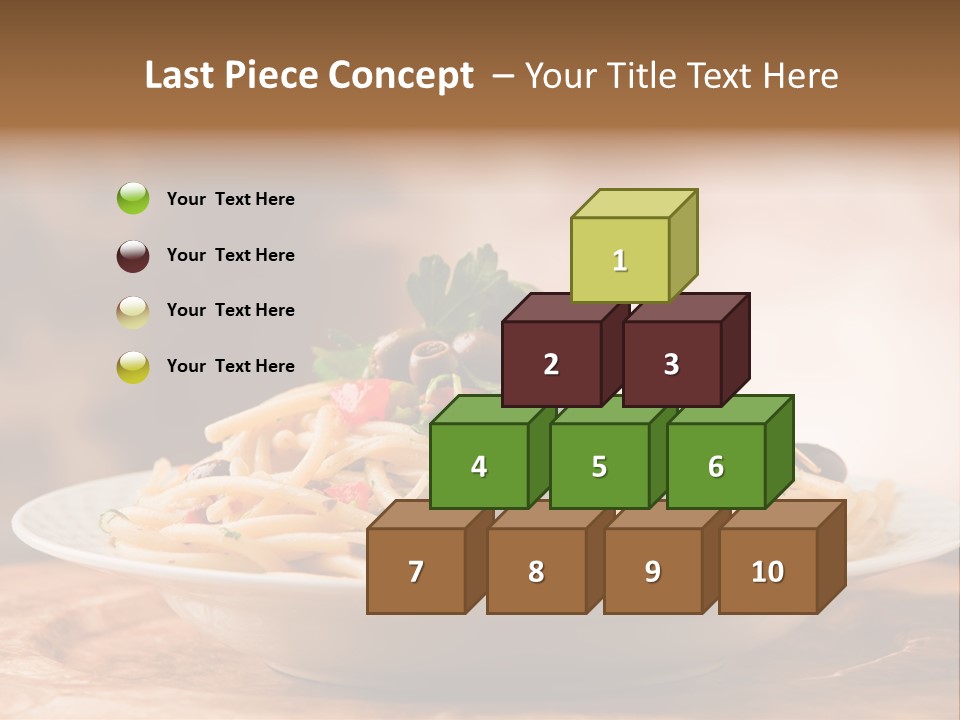 Food Table Wood Vegetarian PowerPoint Template