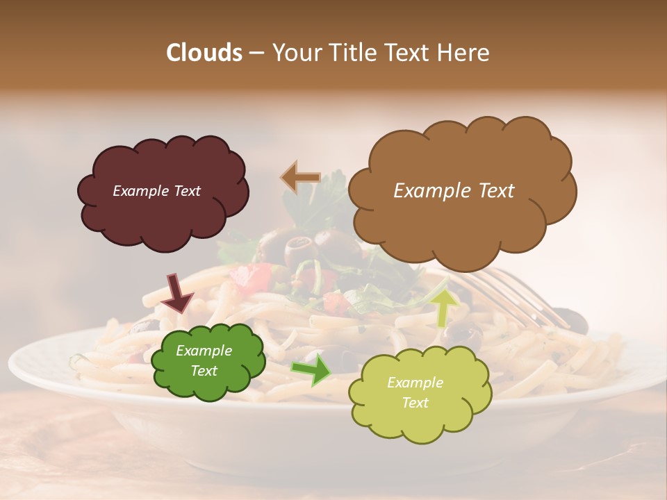 Food Table Wood Vegetarian PowerPoint Template