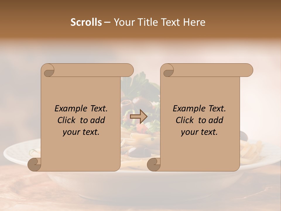 Food Table Wood Vegetarian PowerPoint Template