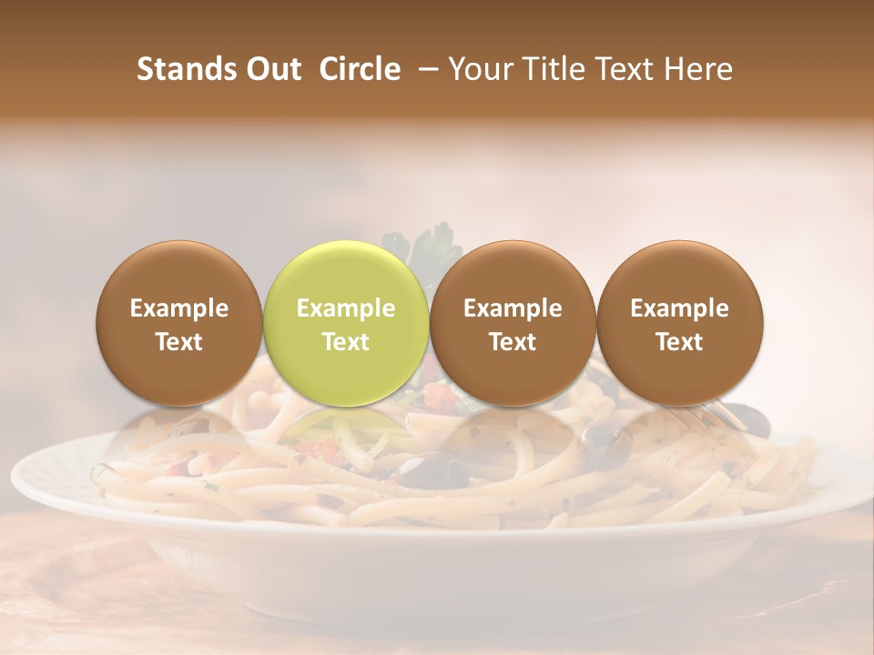 Food Table Wood Vegetarian PowerPoint Template