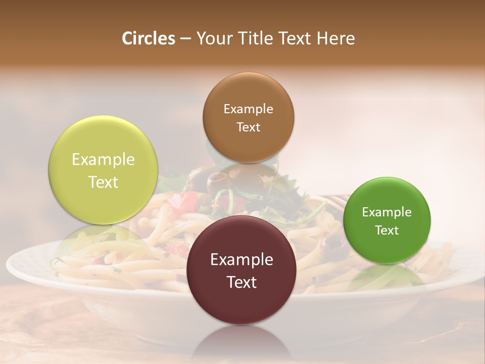 Food Table Wood Vegetarian PowerPoint Template