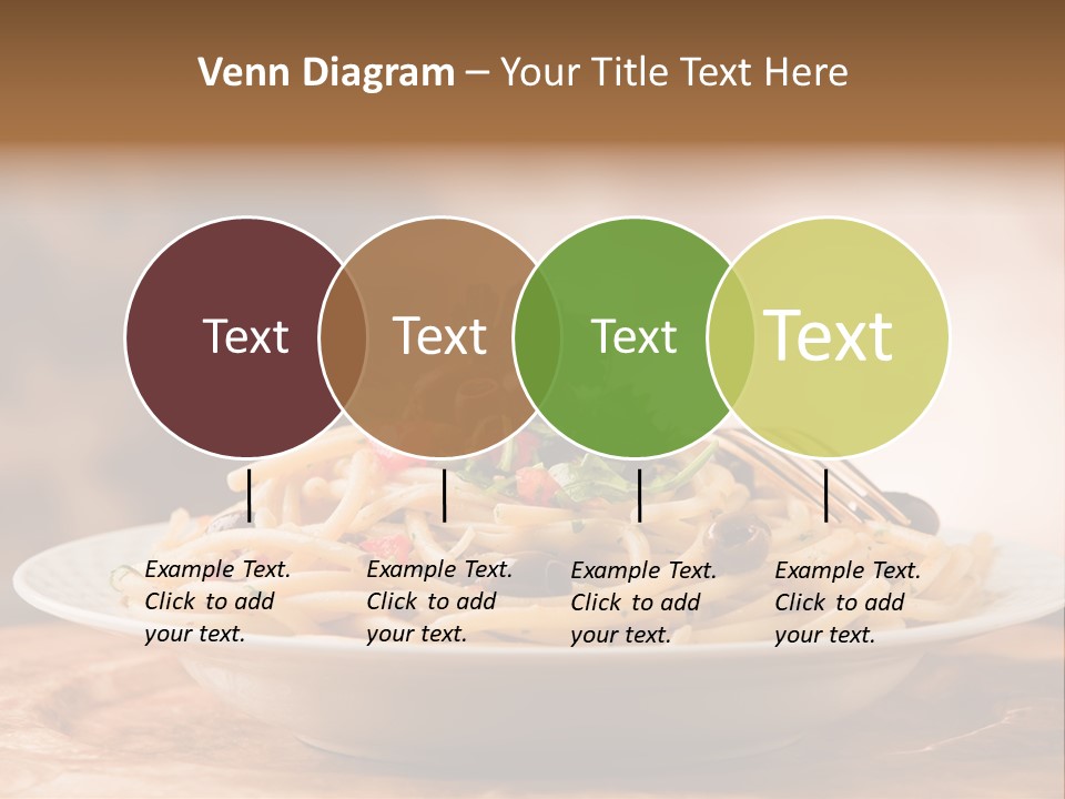 Food Table Wood Vegetarian PowerPoint Template