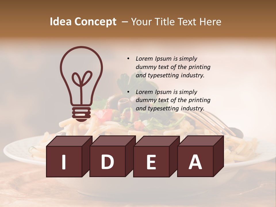 Food Table Wood Vegetarian PowerPoint Template