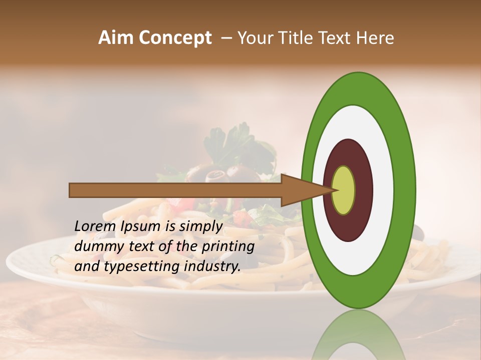 Food Table Wood Vegetarian PowerPoint Template