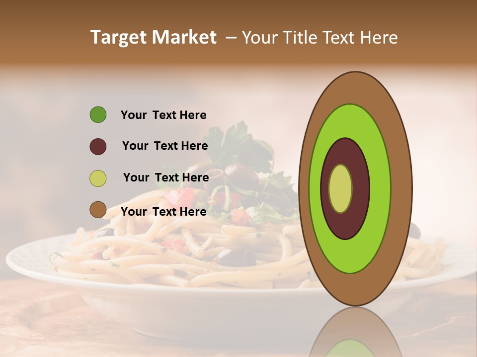 Food Table Wood Vegetarian PowerPoint Template