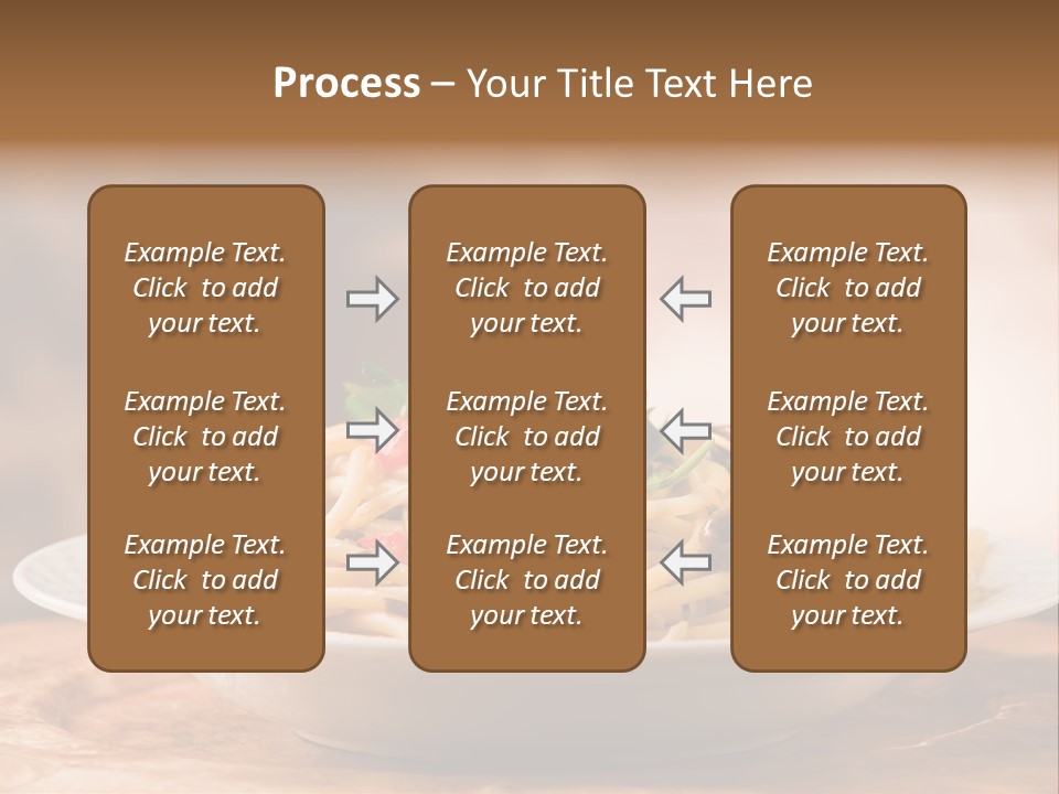 Food Table Wood Vegetarian PowerPoint Template